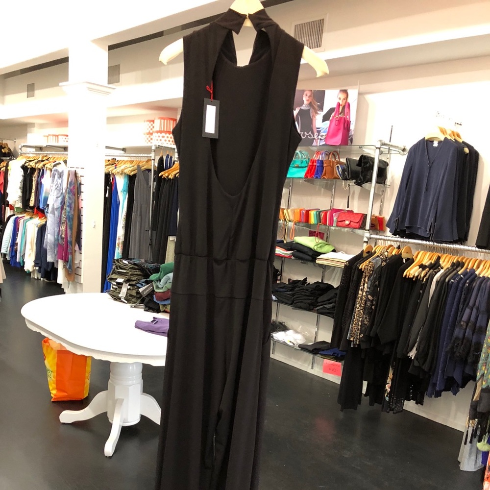 Julian Chang Jumpsuit with pearls and crystals